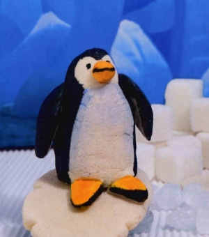 Мастер класс соленое тесто поделки делаем пингвина